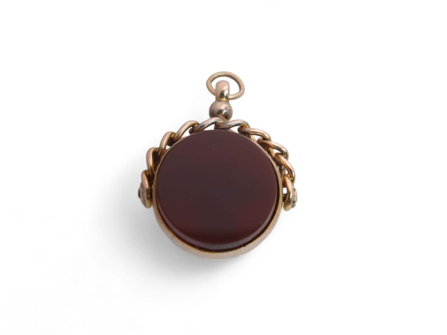 Antique 9ct Gold Spinner Pendant, 1921