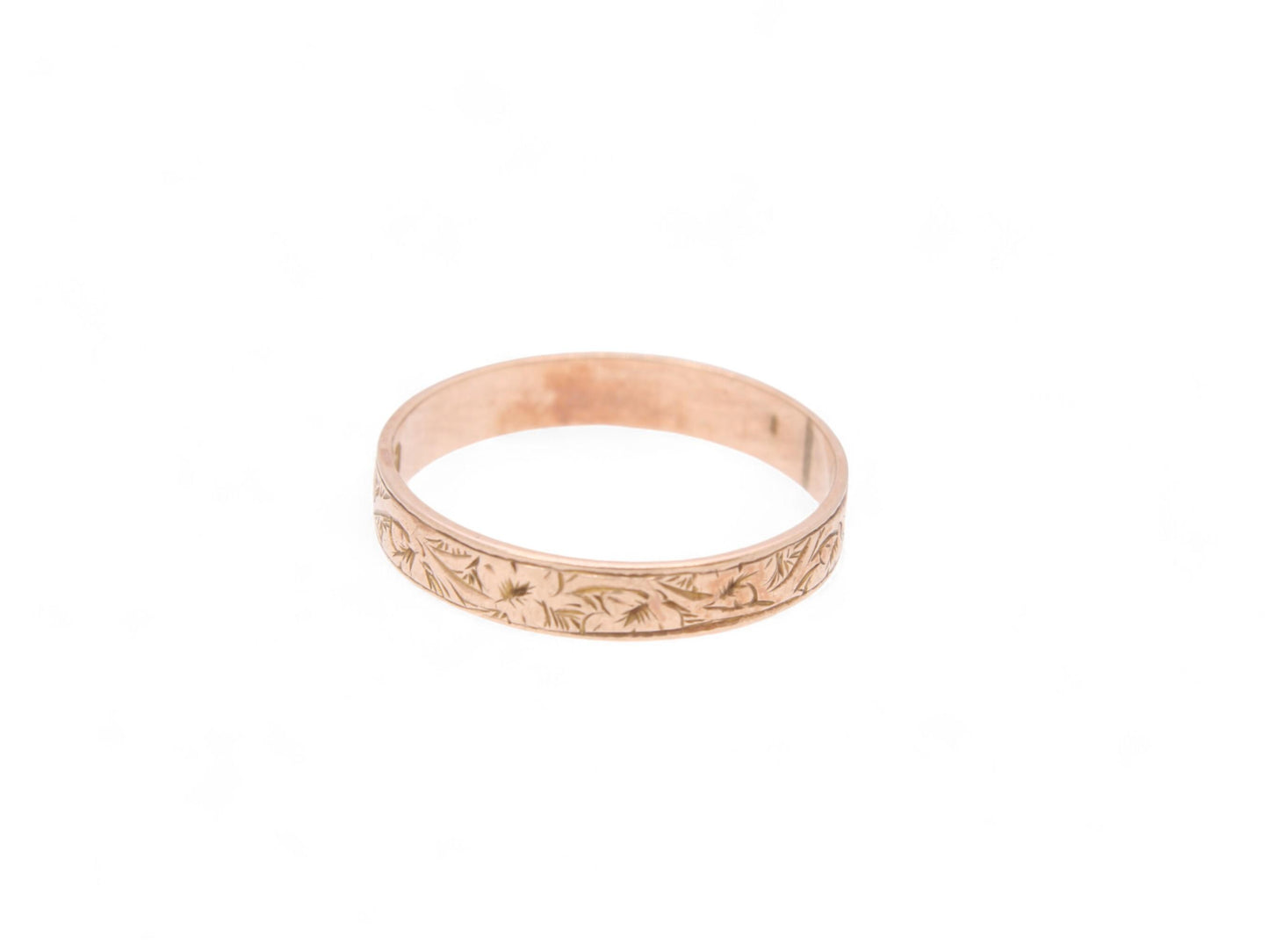 Antique 9ct Gold Chased Ring, 1876