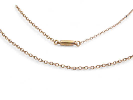 Antique 9ct Gold Belcher Link Necklace, 19.5"