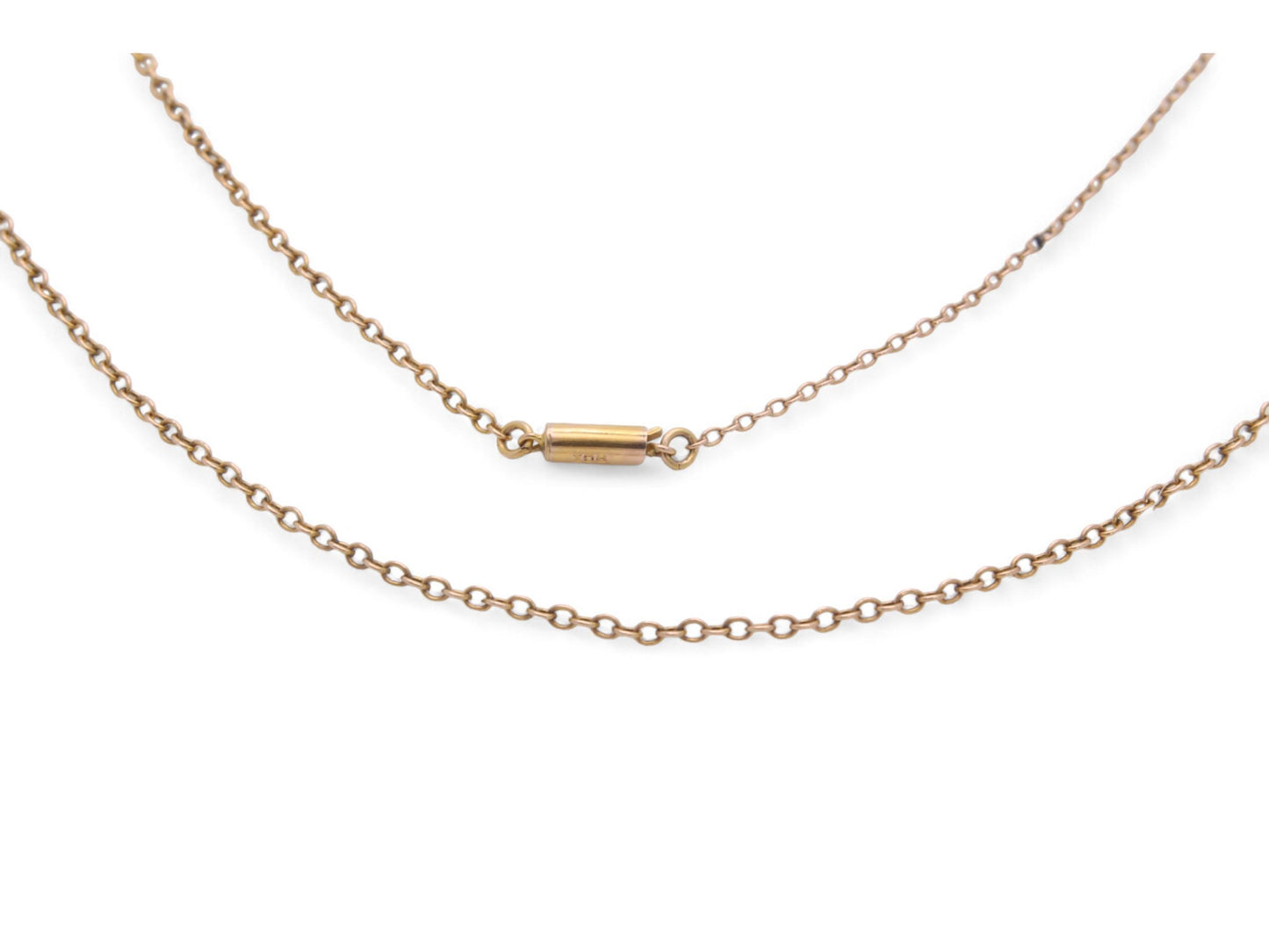Antique-9ct-Gold-Belcher-Link-Necklace,-19.5"