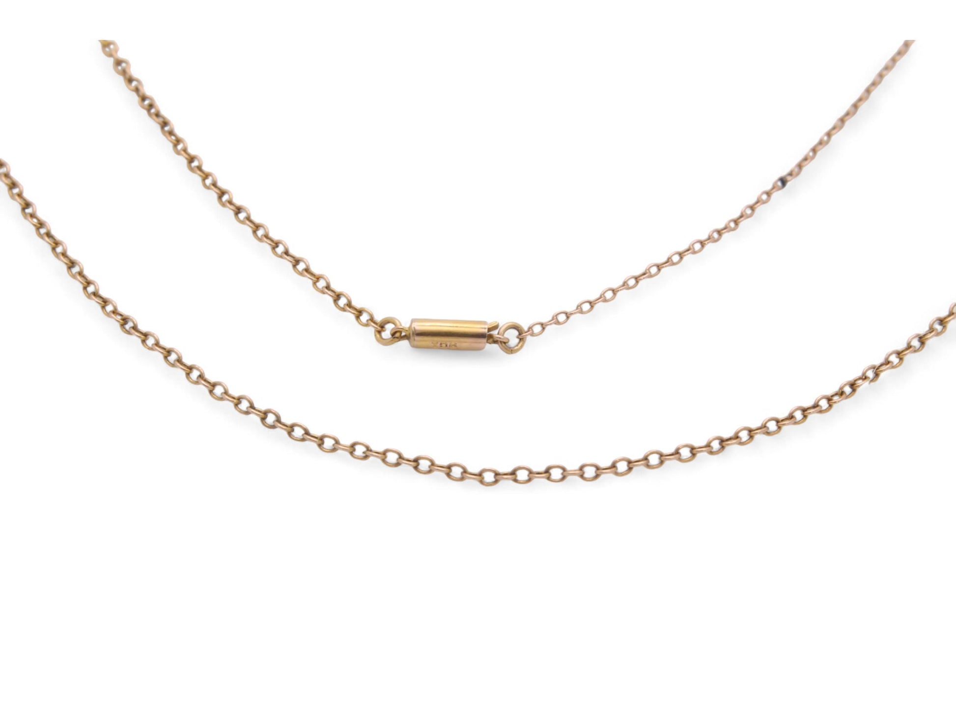 Antique-9ct-Gold-Belcher-Link-Necklace,-19.5"