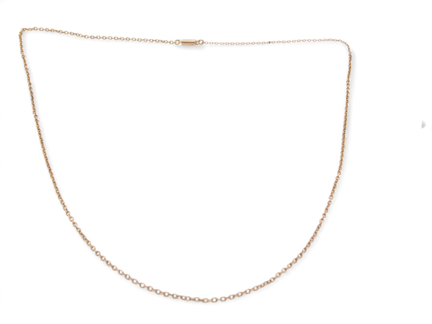 Antique 9ct Gold Belcher Link Necklace, 19.5"