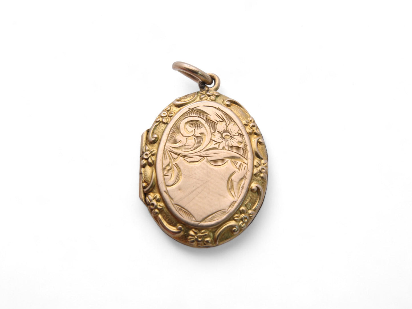 Antique 9ct Gold Forget Me Not Locket