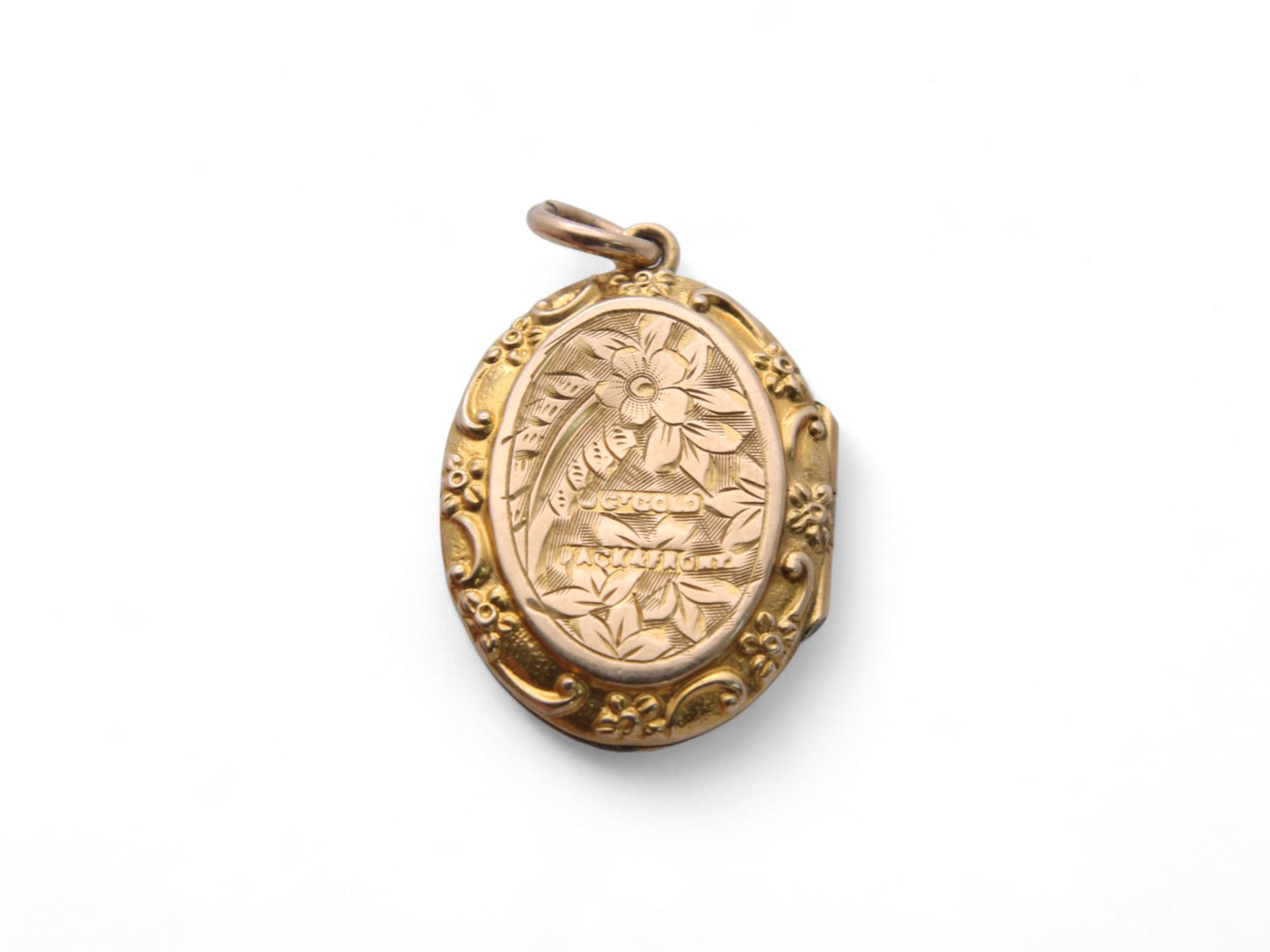 Antique 9ct Gold Forget Me Not Locket