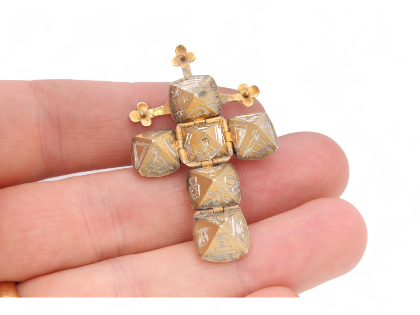 Antique 9ct Gold Masonic Opening Orb Puzzle