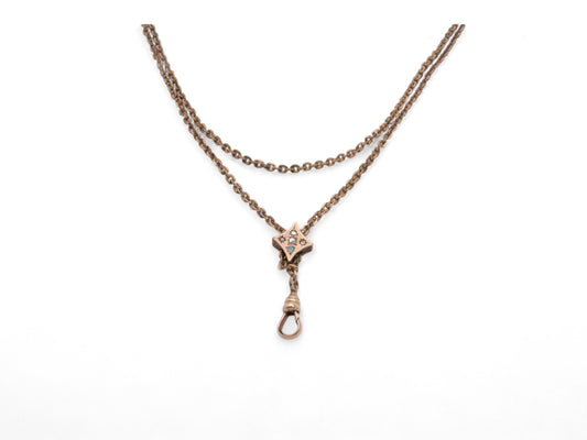 Antique 9ct Rolled Gold Opal Slider Long Guard