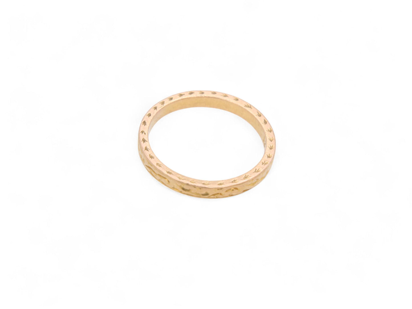 Antique 22ct Gold Chased Decorative Ring