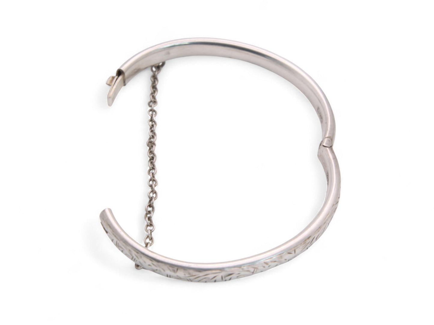 Vintage Sterling Silver Charles Horner Baby Bangle, 1950