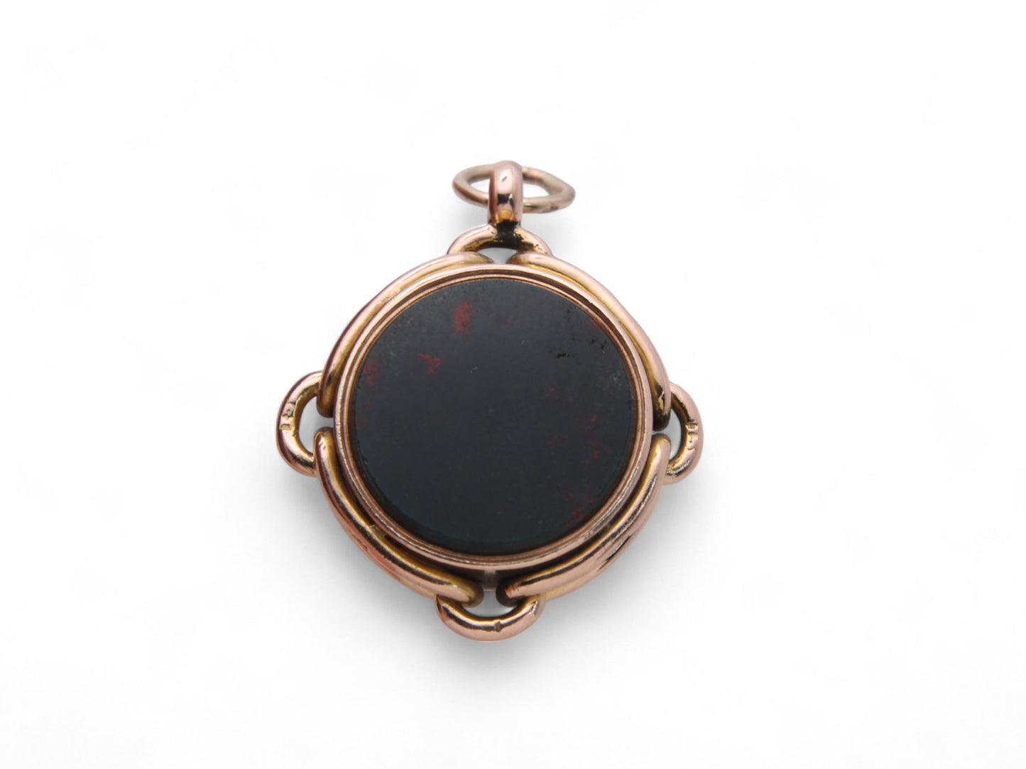 Antique 15ct Gold Bloodstone Compass Pendant