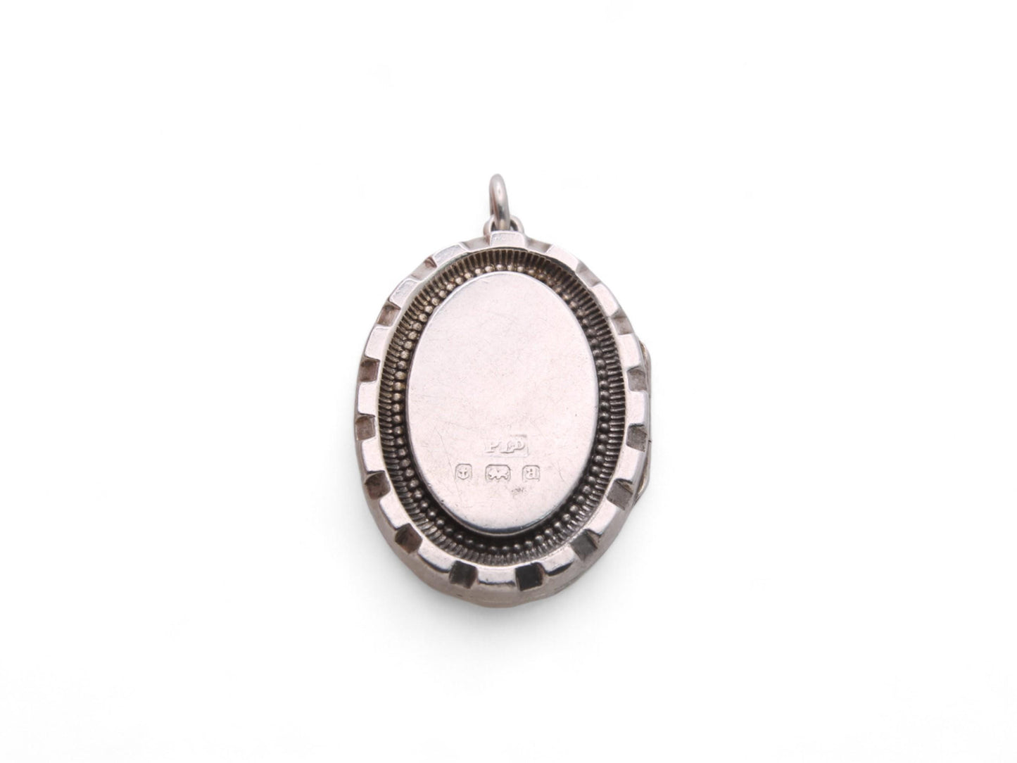 Antique Sterling Silver Forget Me Not Locket, 1900