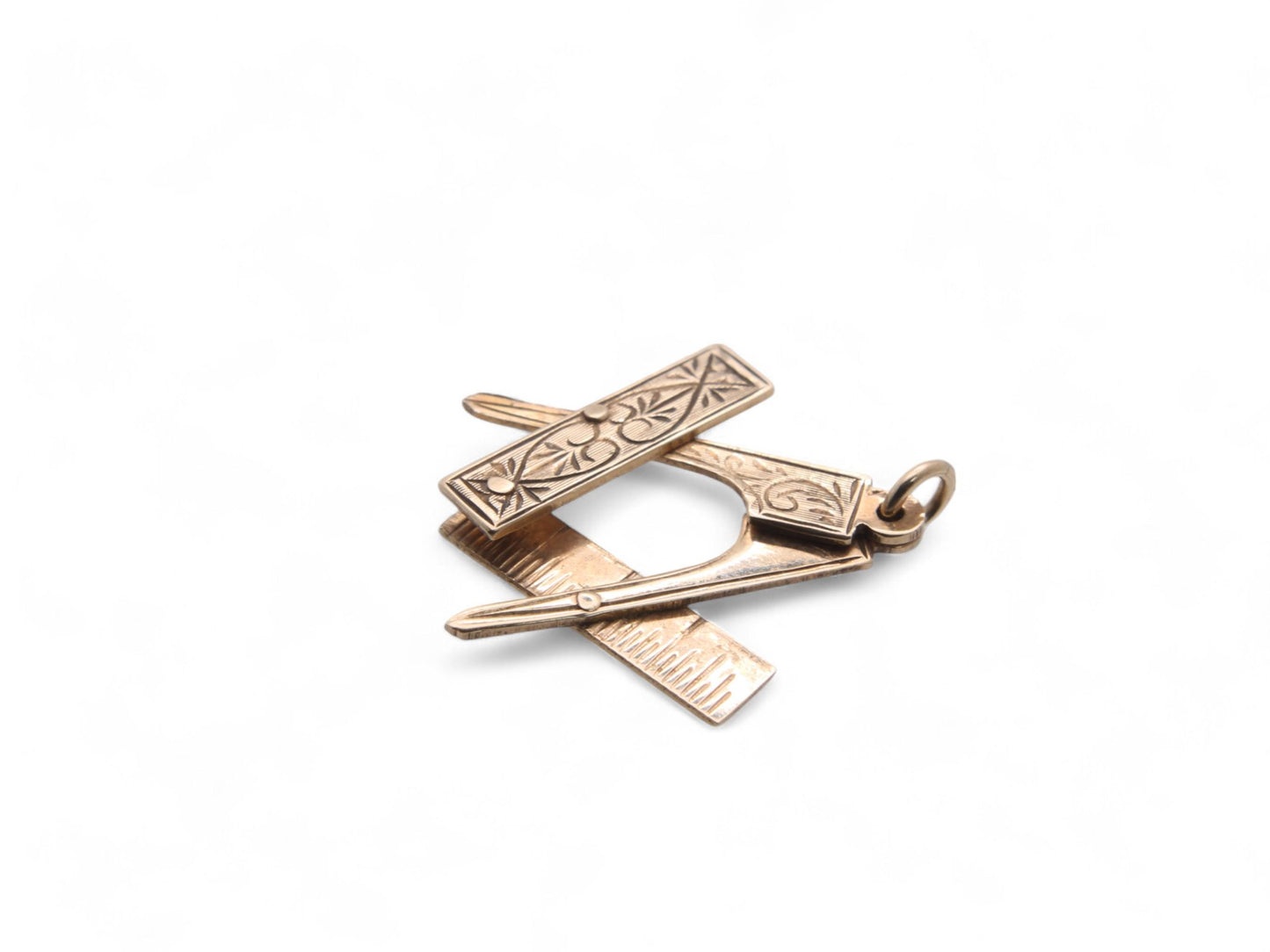 Antique 9ct Gold Folding Masonic Pendant