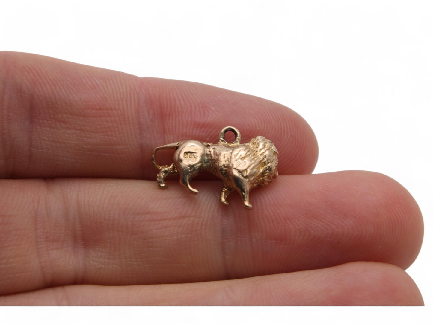 Vintage 9ct Gold Lion Charm, 3.3g