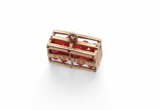 Vintage 14ct Gold Florida Oranges Crate Charm