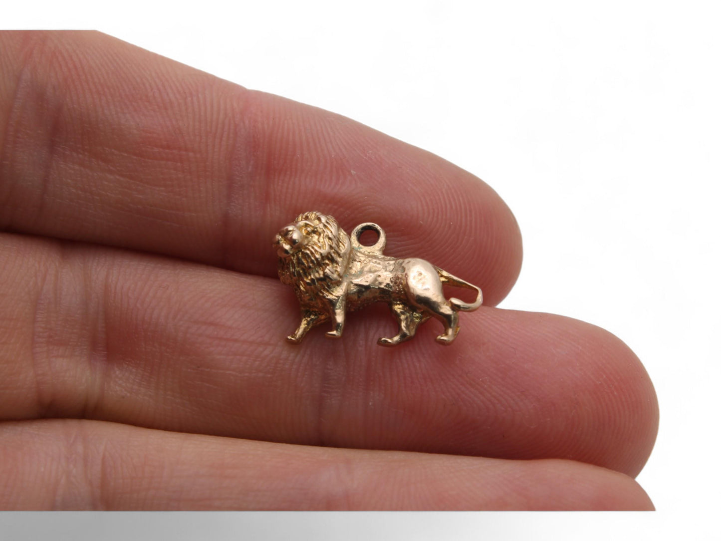 Vintage 9ct Gold Lion Charm, 3.3g