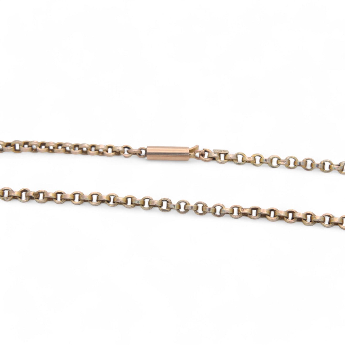 Antique 9ct Gold Belcher Link Necklace, 20.25"