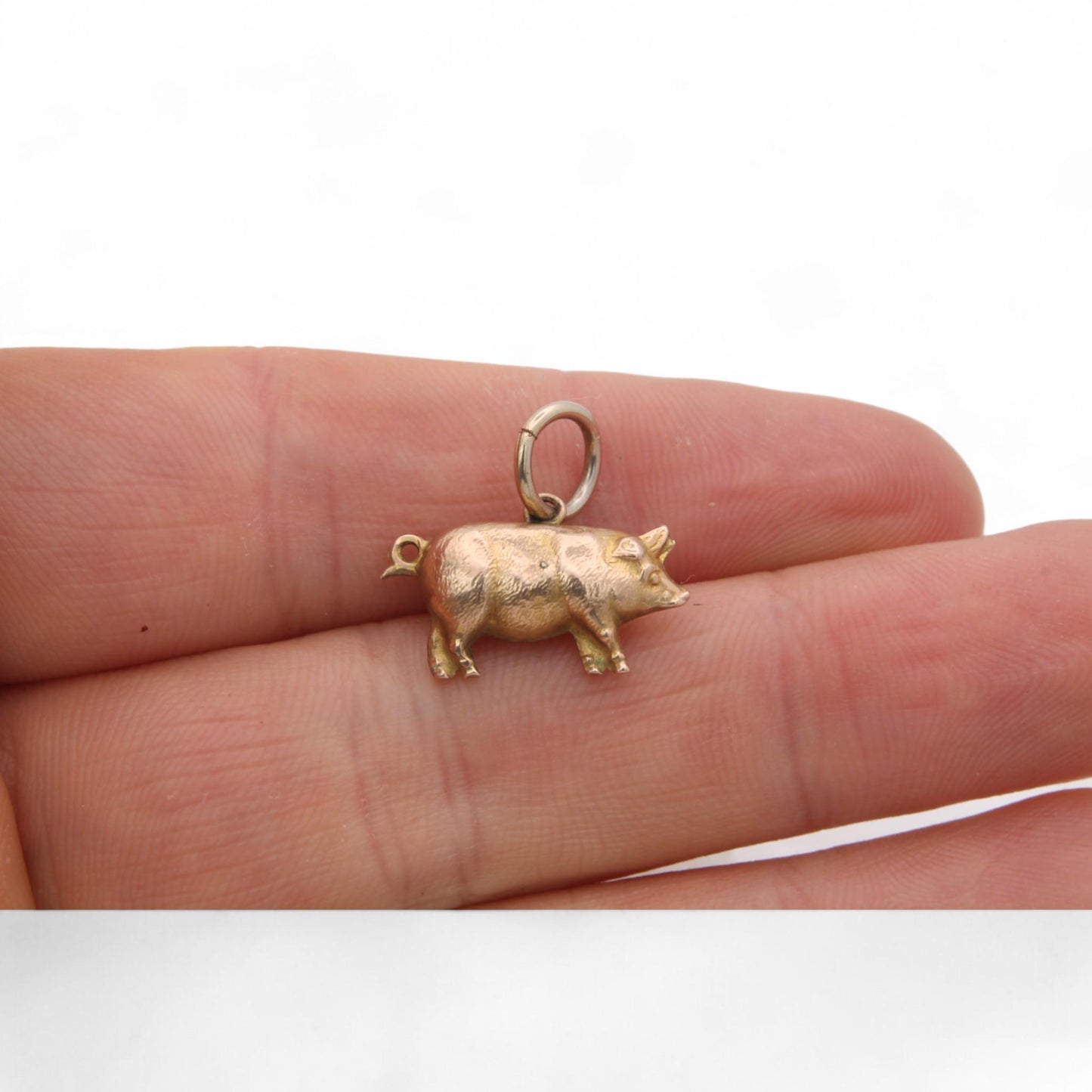 Antique 9ct Gold Pig Charm, 1900