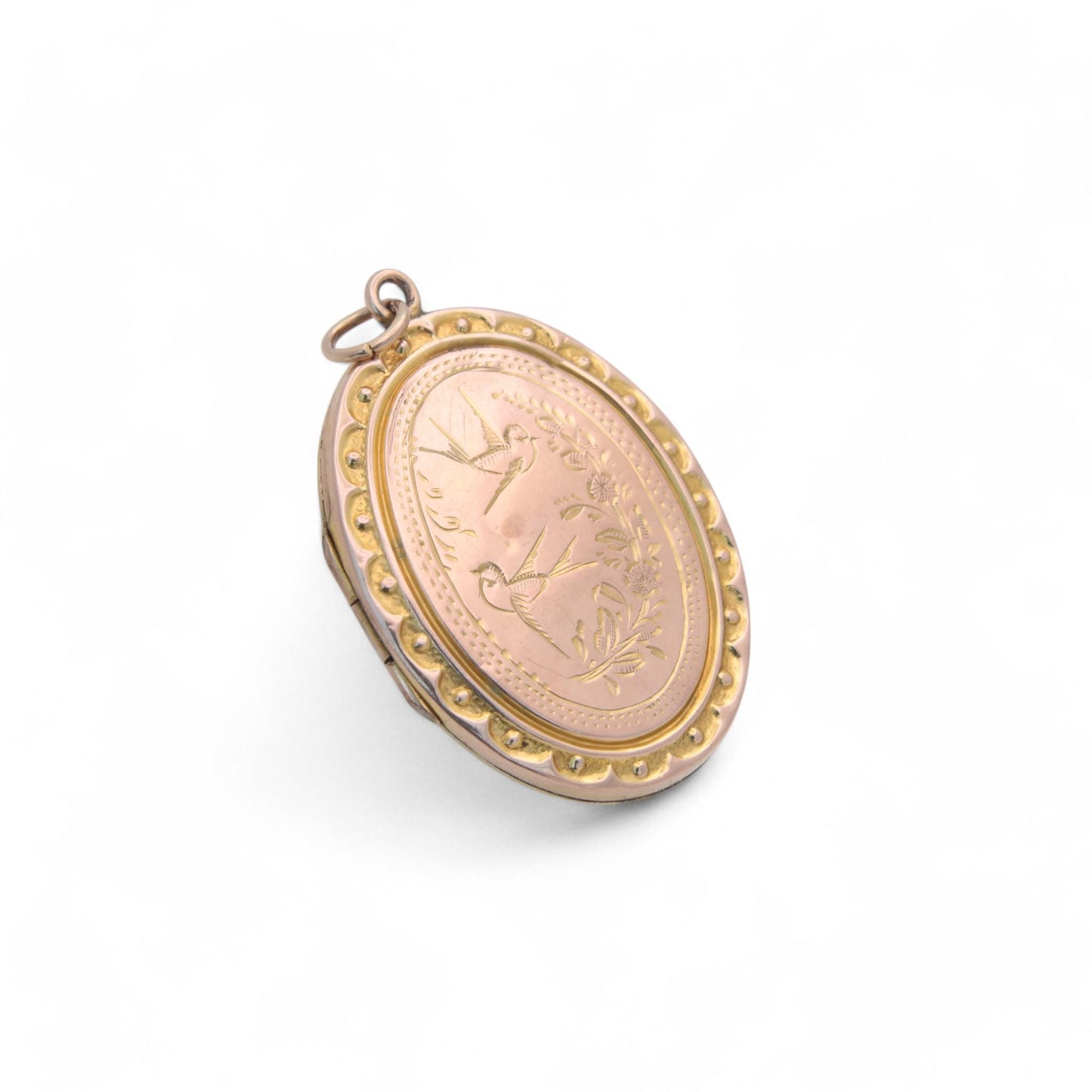 Antique 9ct Yellow Gold Swallow Locket