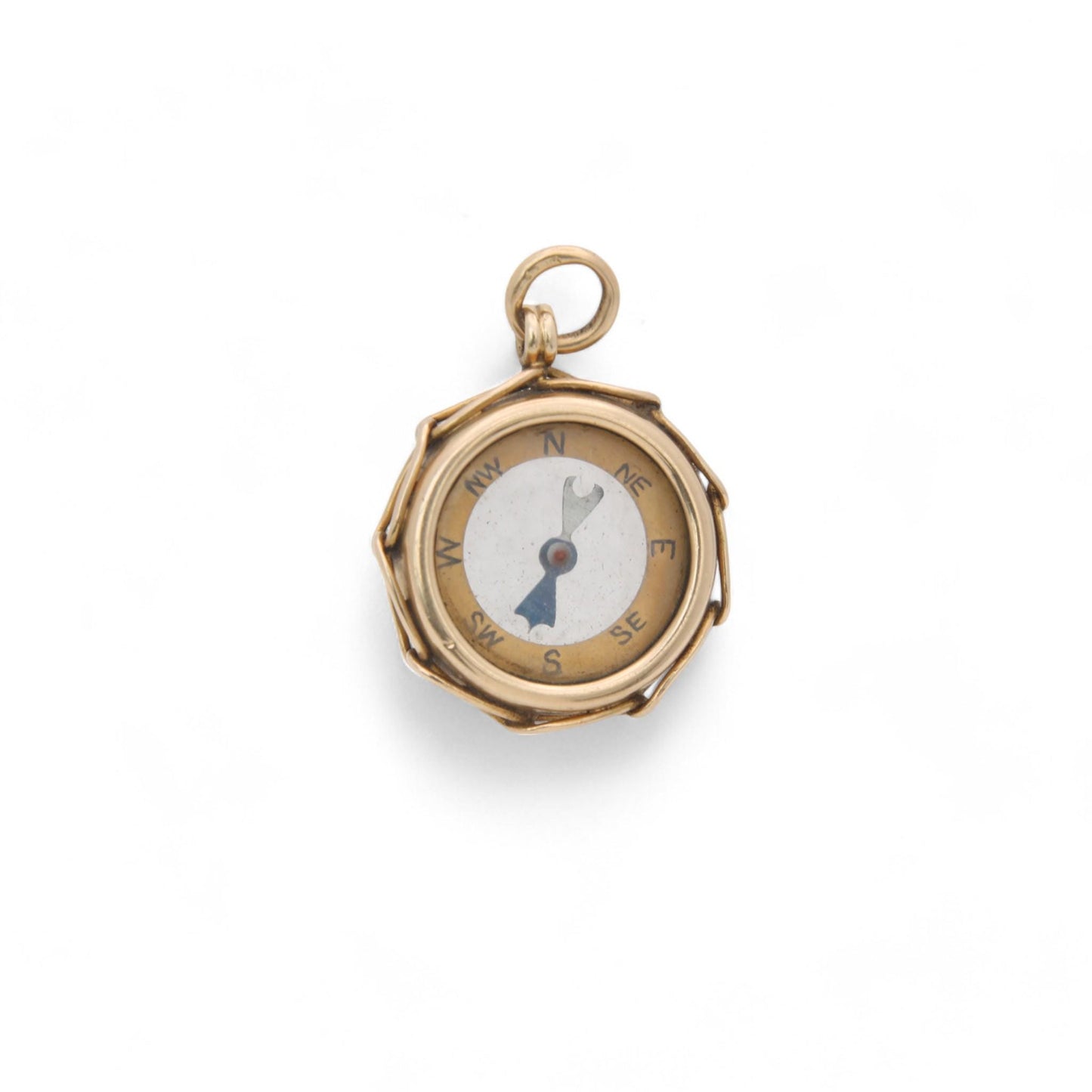 Antique 18ct Gold Compass Pendant, 1898