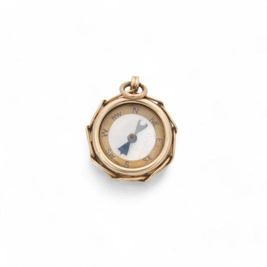 Antique 18ct Gold Compass Pendant, 1898