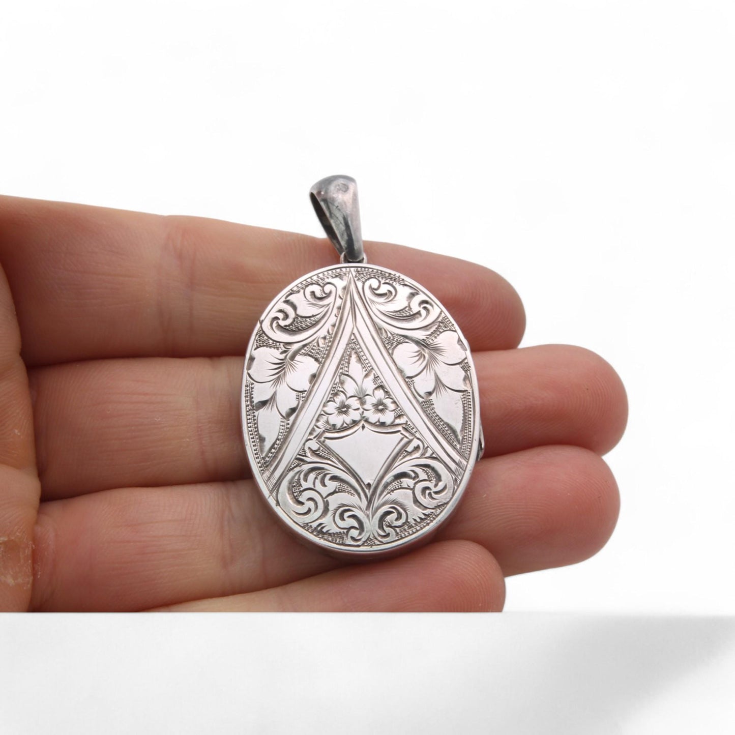 Antique Sterling Silver Amity, Eternity, Infinity Locket