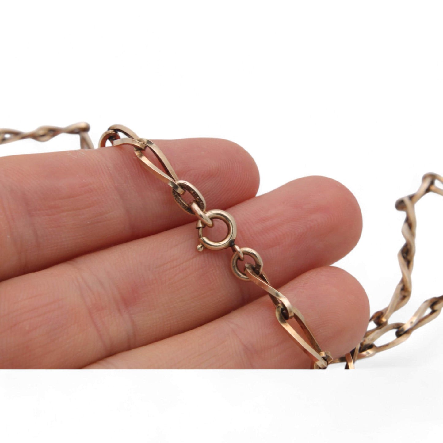 Vintage 9ct Gold On Sterling Silver Necklace, 18"