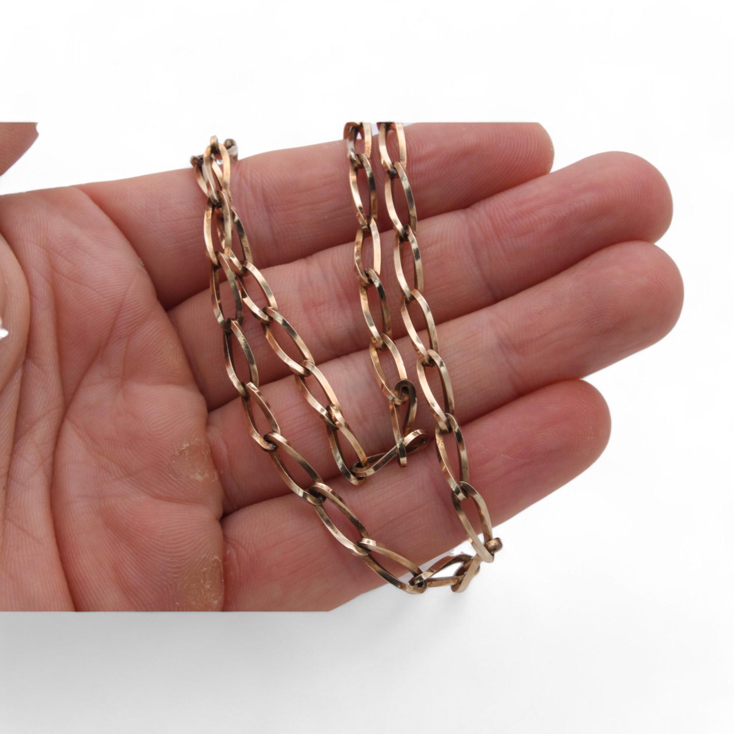 Vintage 9ct Gold On Sterling Silver Necklace, 18"