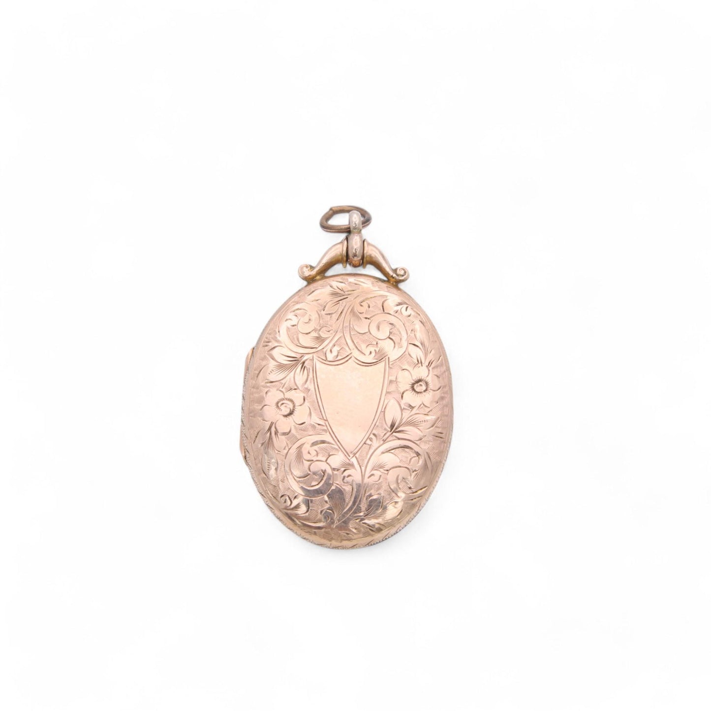 Antique 9ct Gold Decorative Forget Me Not Locket