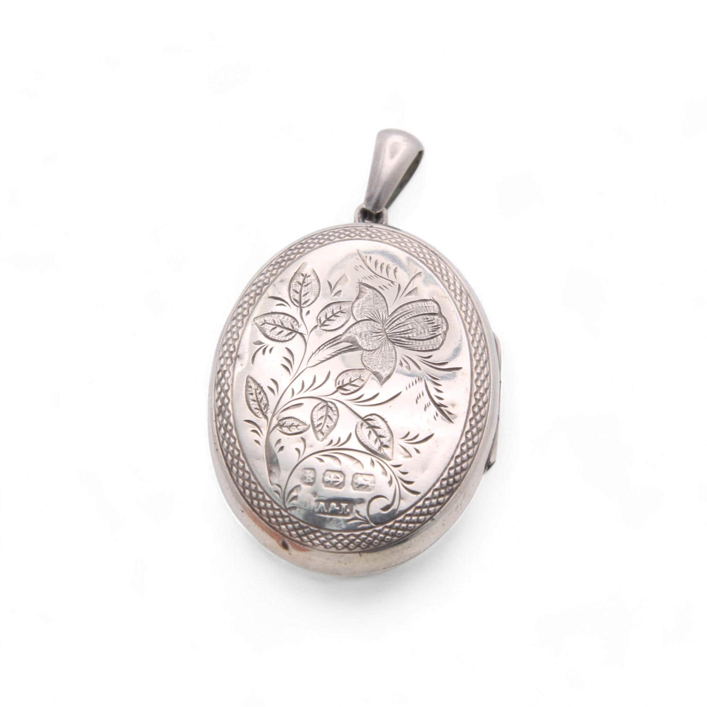 Antique Sterling Silver Gold Aesthetic Locket, 1884