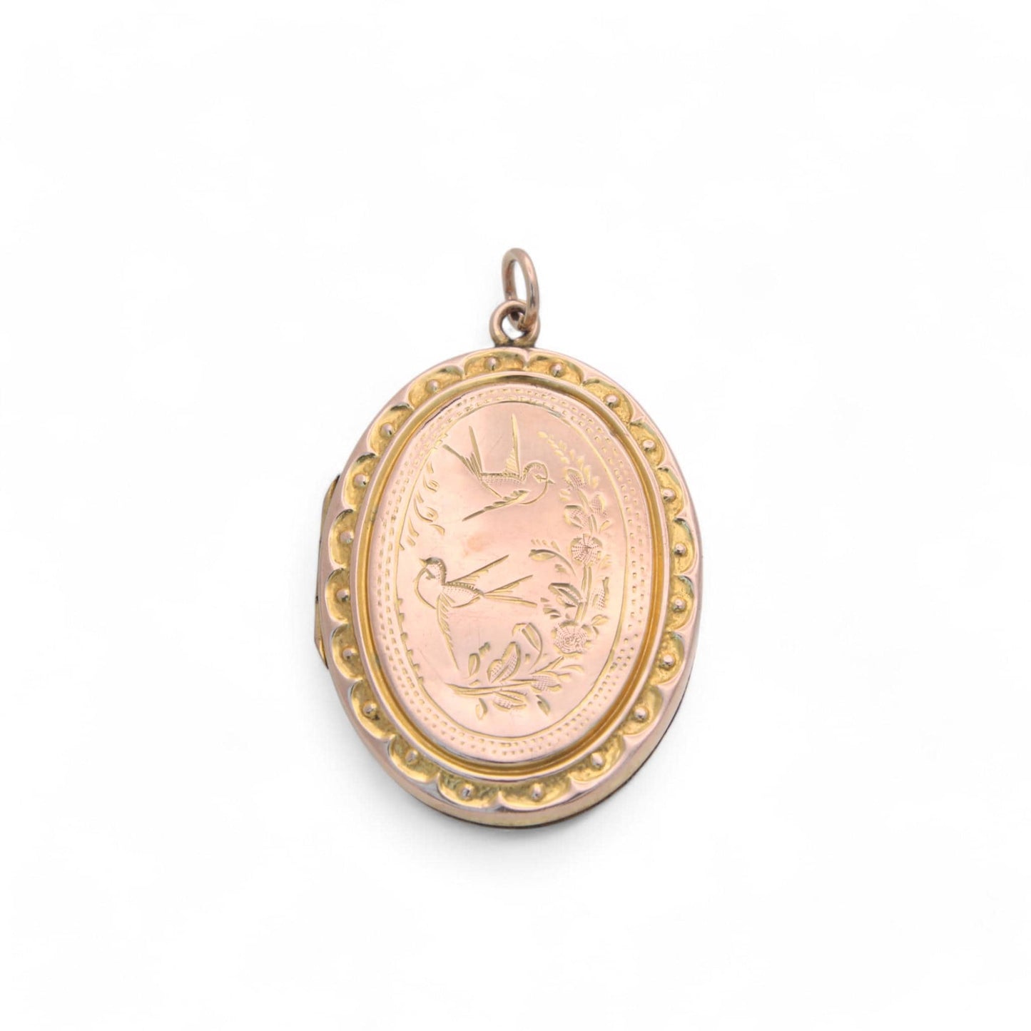 Antique 9ct Yellow Gold Swallow Locket