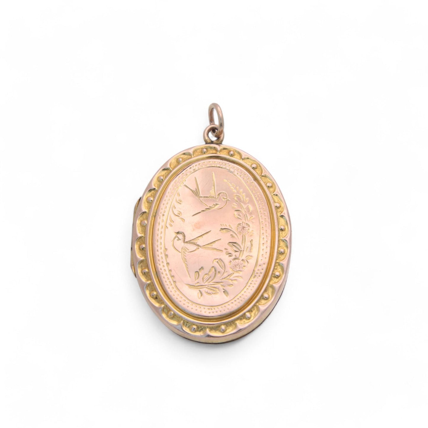 Antique 9ct Yellow Gold Swallow Locket