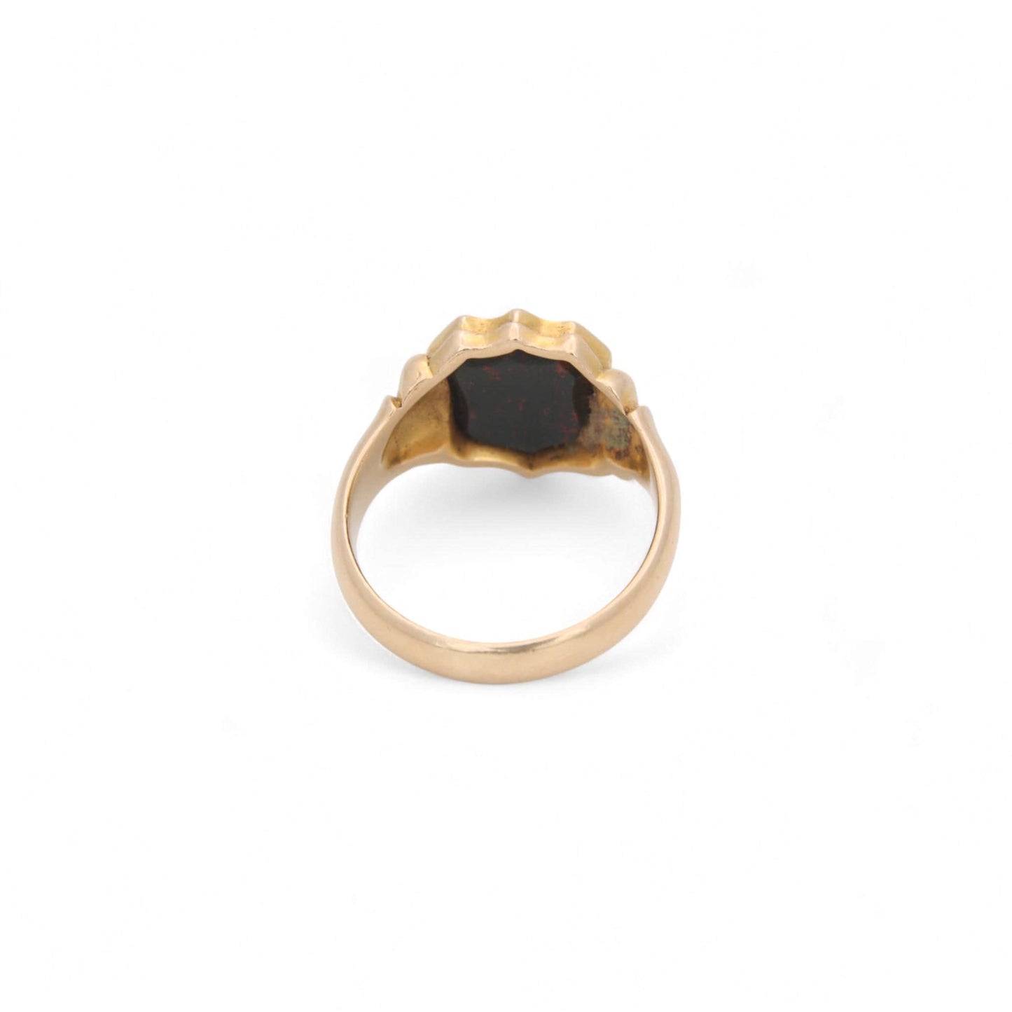 Antique 18ct Gold Shield Bloodstone Signet Ring