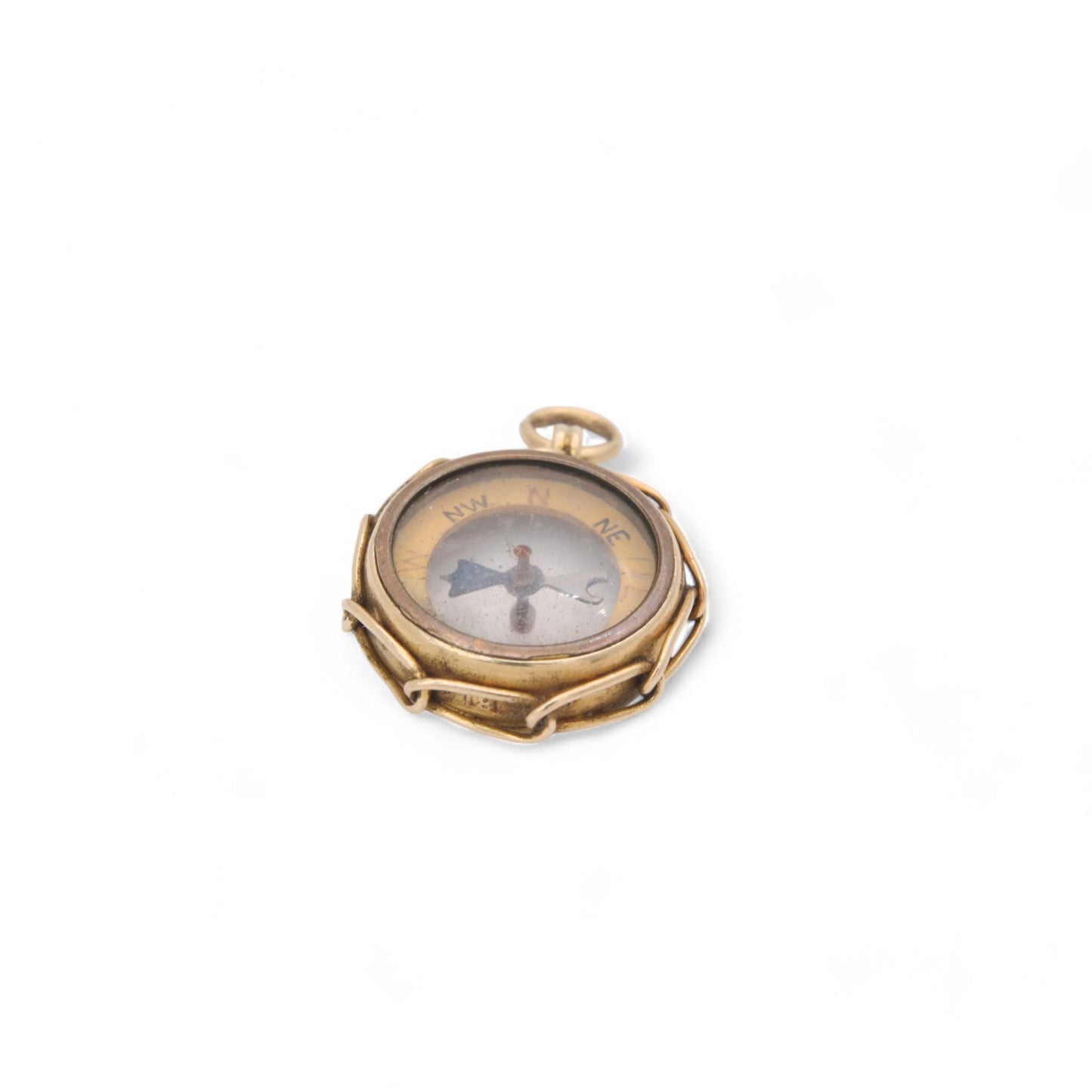 Antique 18ct Gold Compass Pendant, 1898