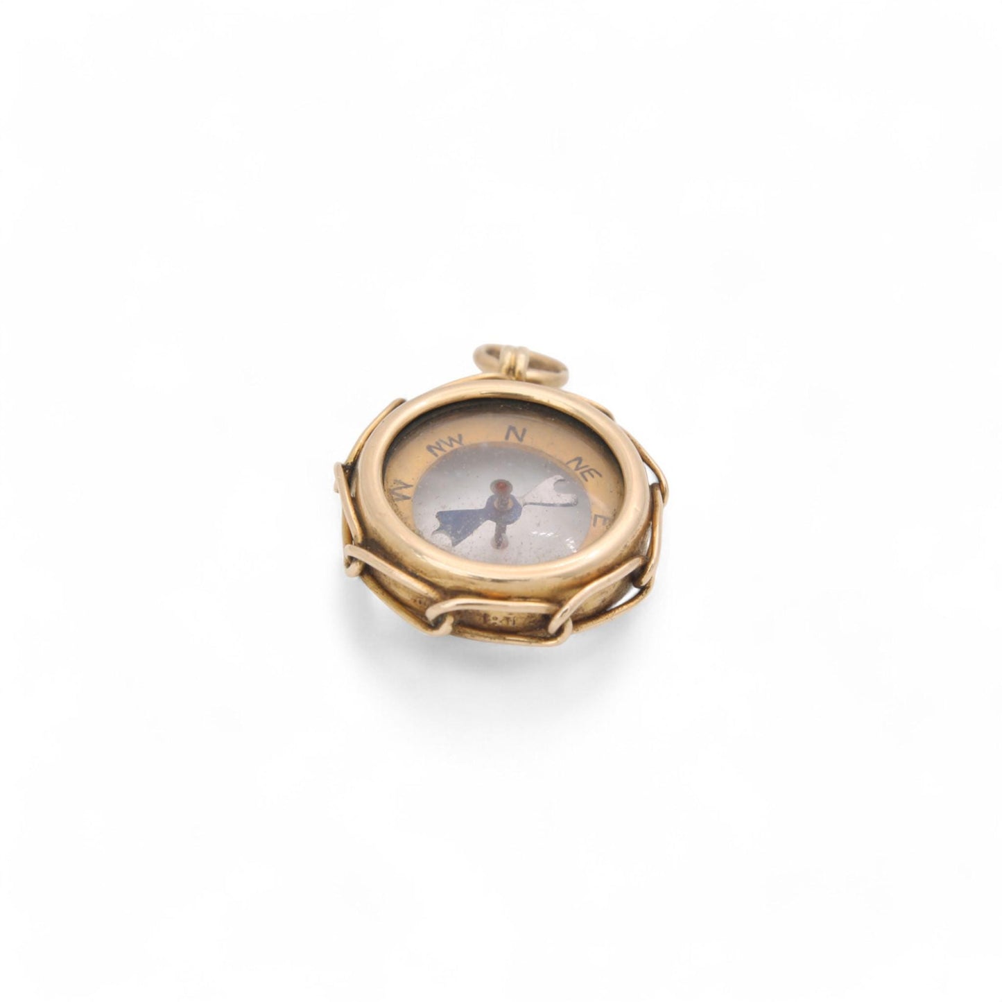 Antique 18ct Gold Compass Pendant, 1898