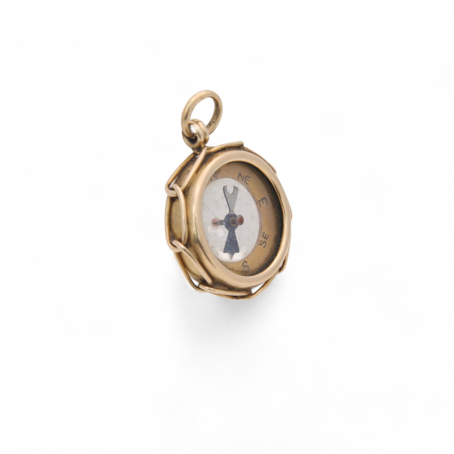 Antique 18ct Gold Compass Pendant, 1898