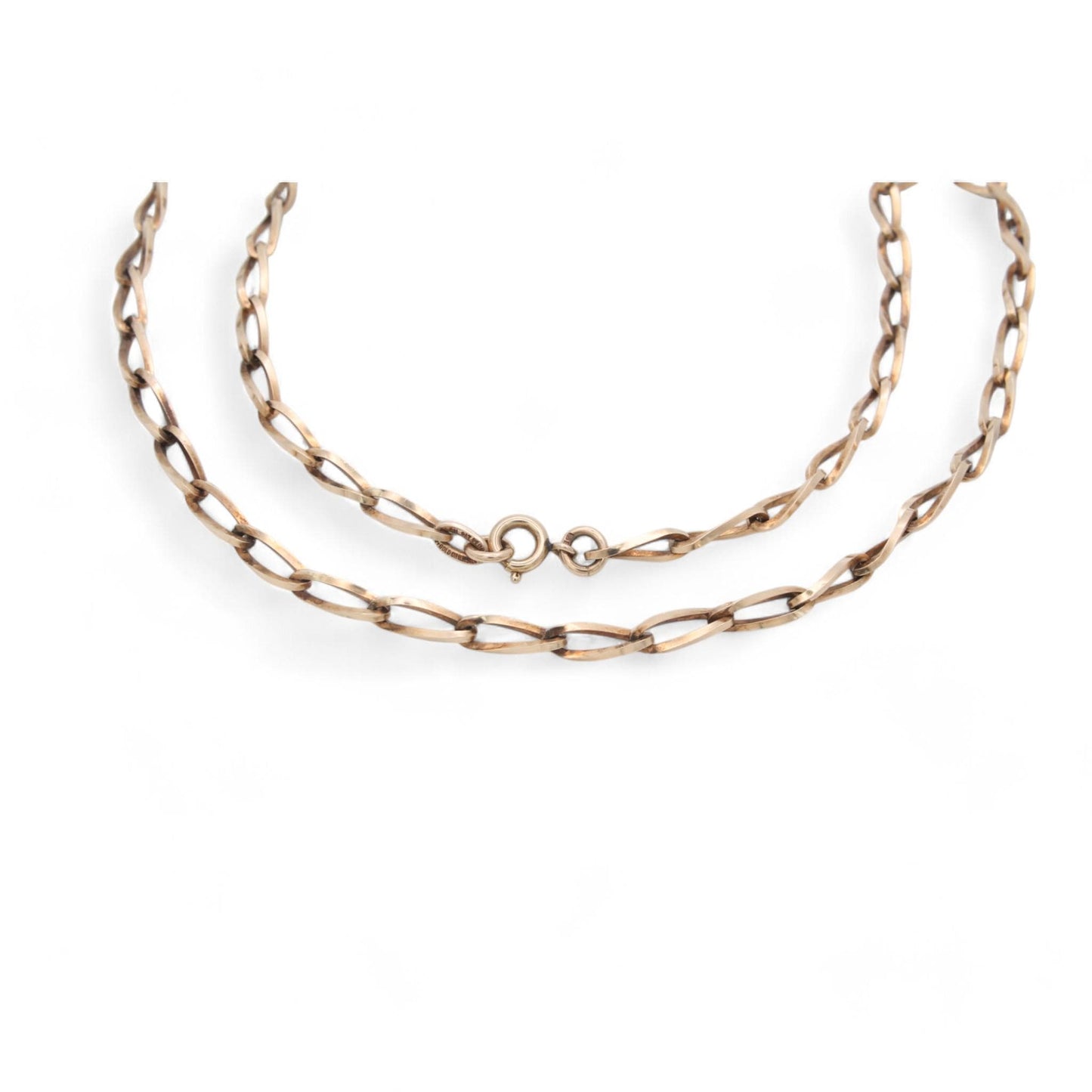 Vintage 9ct Gold On Sterling Silver Necklace, 18"