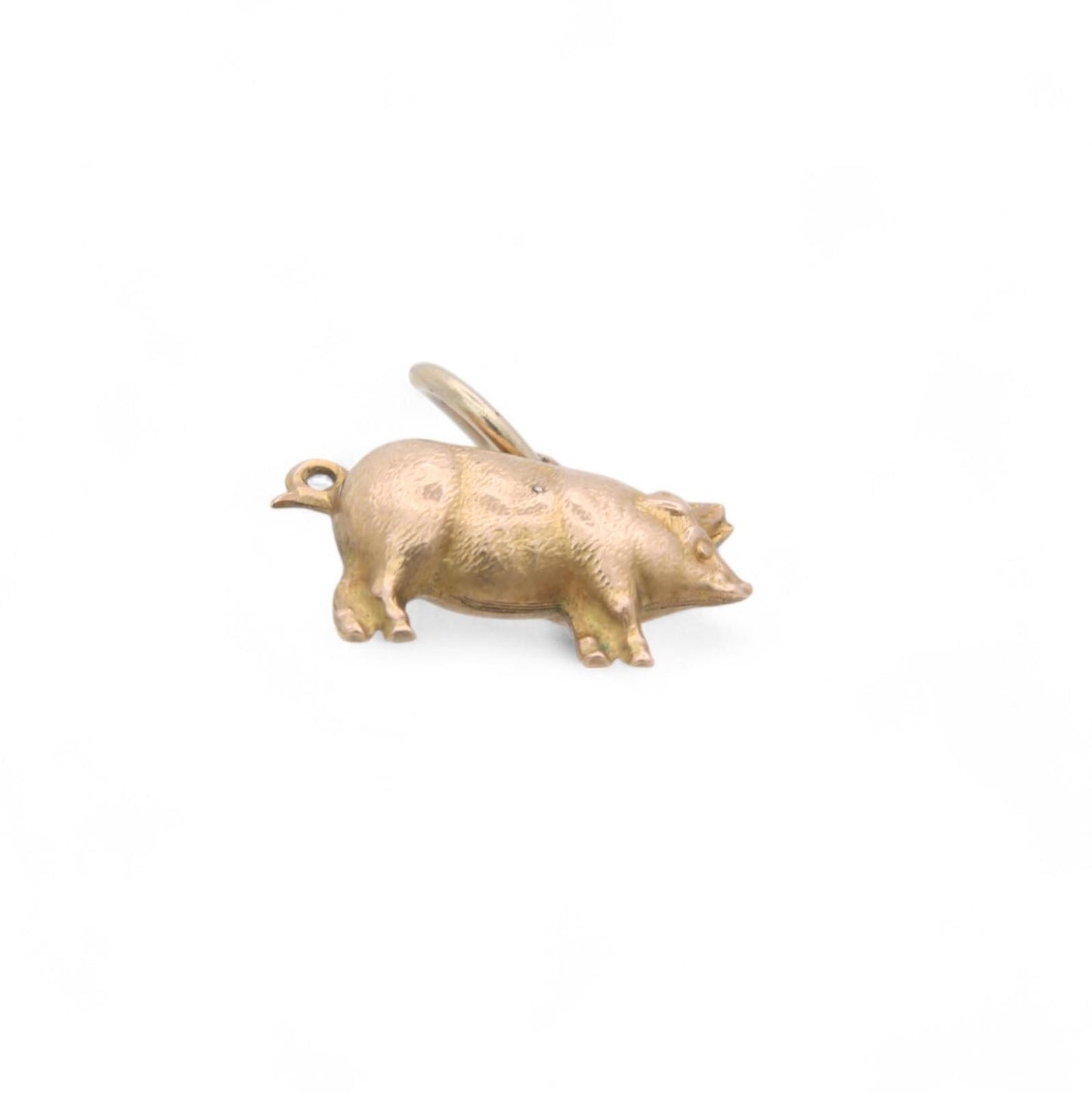 Antique 9ct Gold Pig Charm, 1900