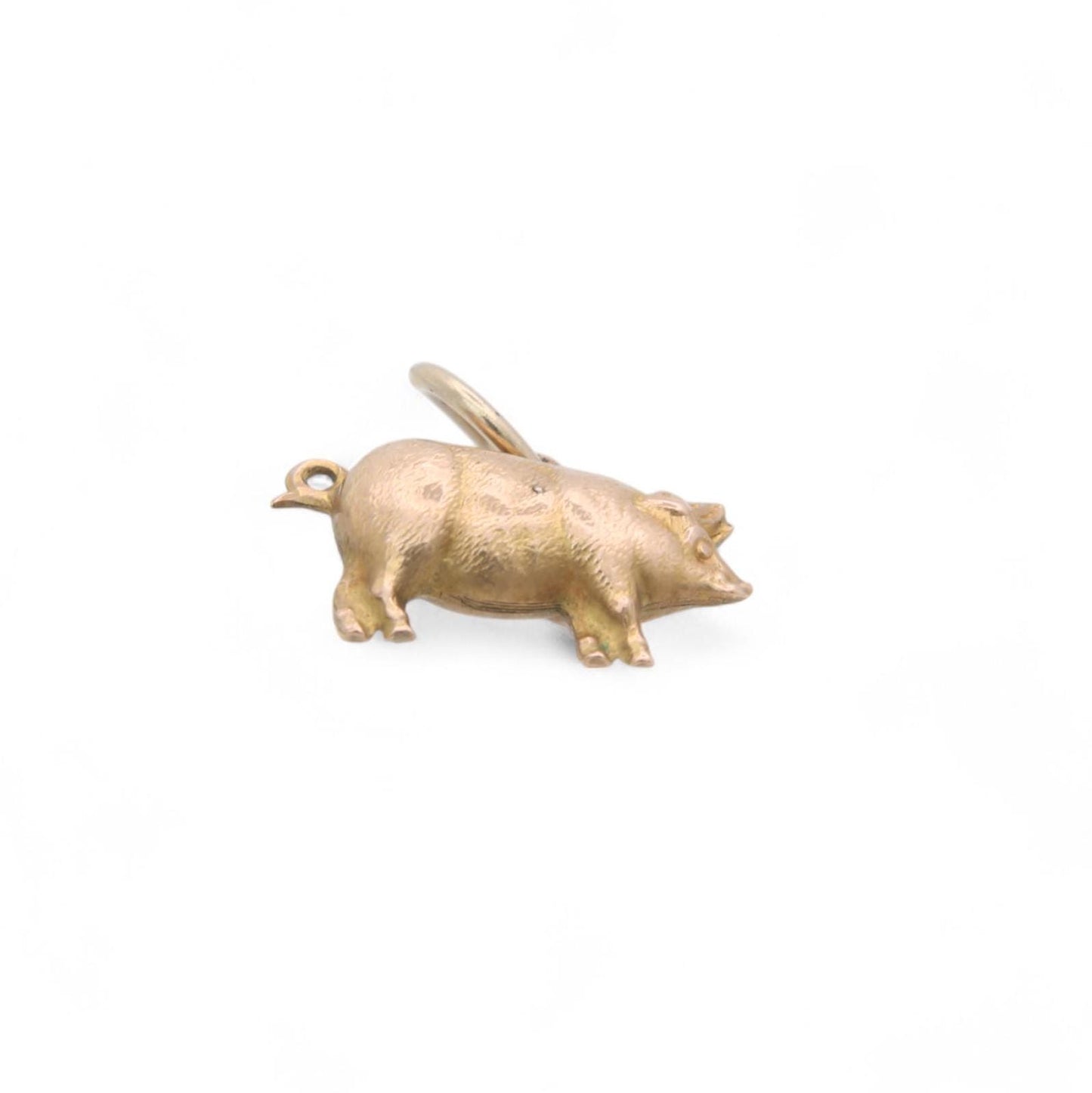 Antique 9ct Gold Pig Charm, 1900