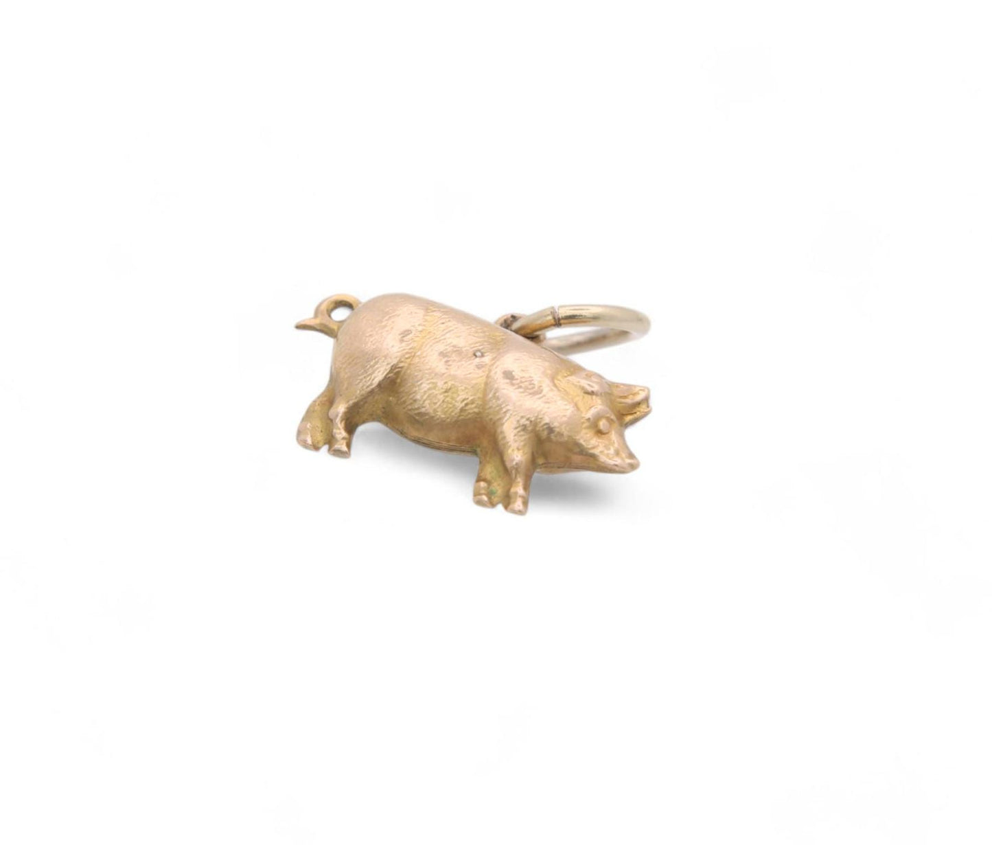 Antique 9ct Gold Pig Charm, 1900