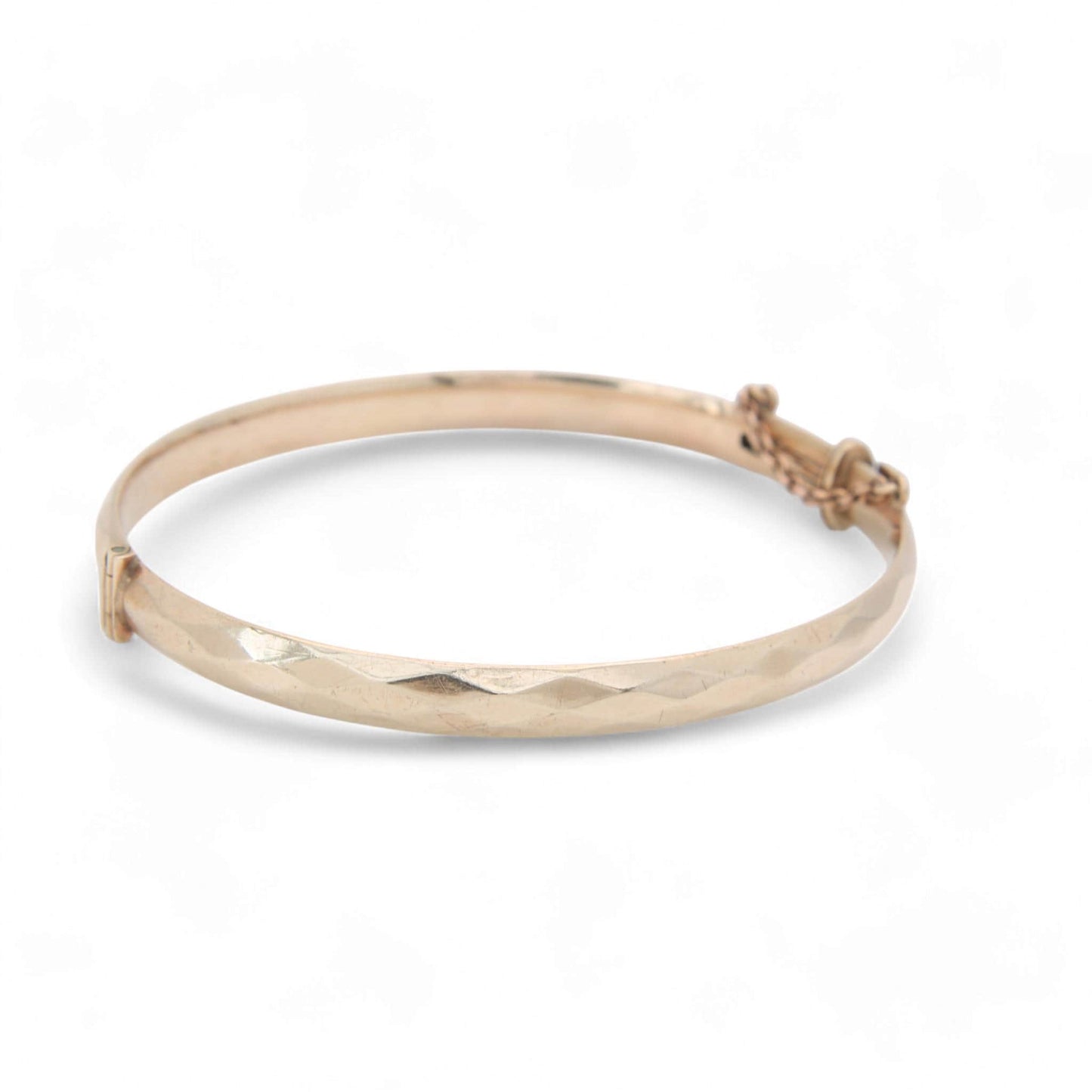 Antique 9ct Gold Faceted Bangle