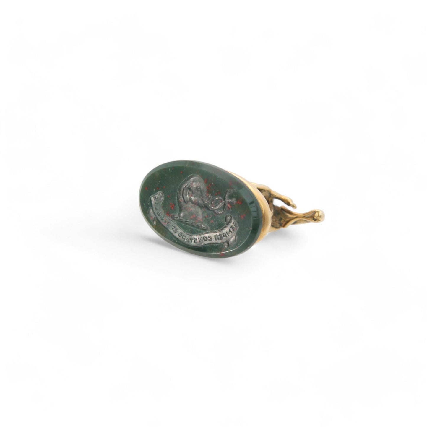 Antique 18ct Gold Horse & Foal "Always Constant and Faithful" Intaglio Pendant