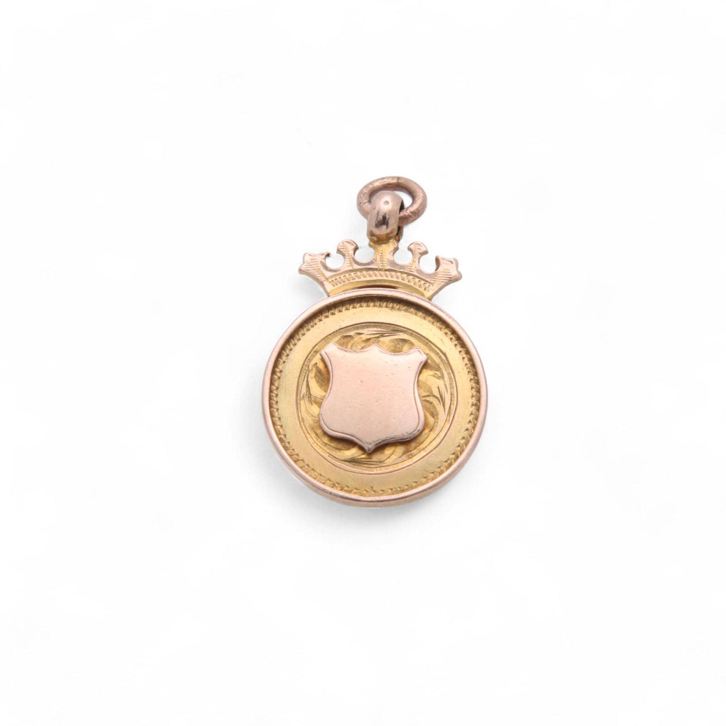 Antique 9ct Gold Shield Pendant, 1921