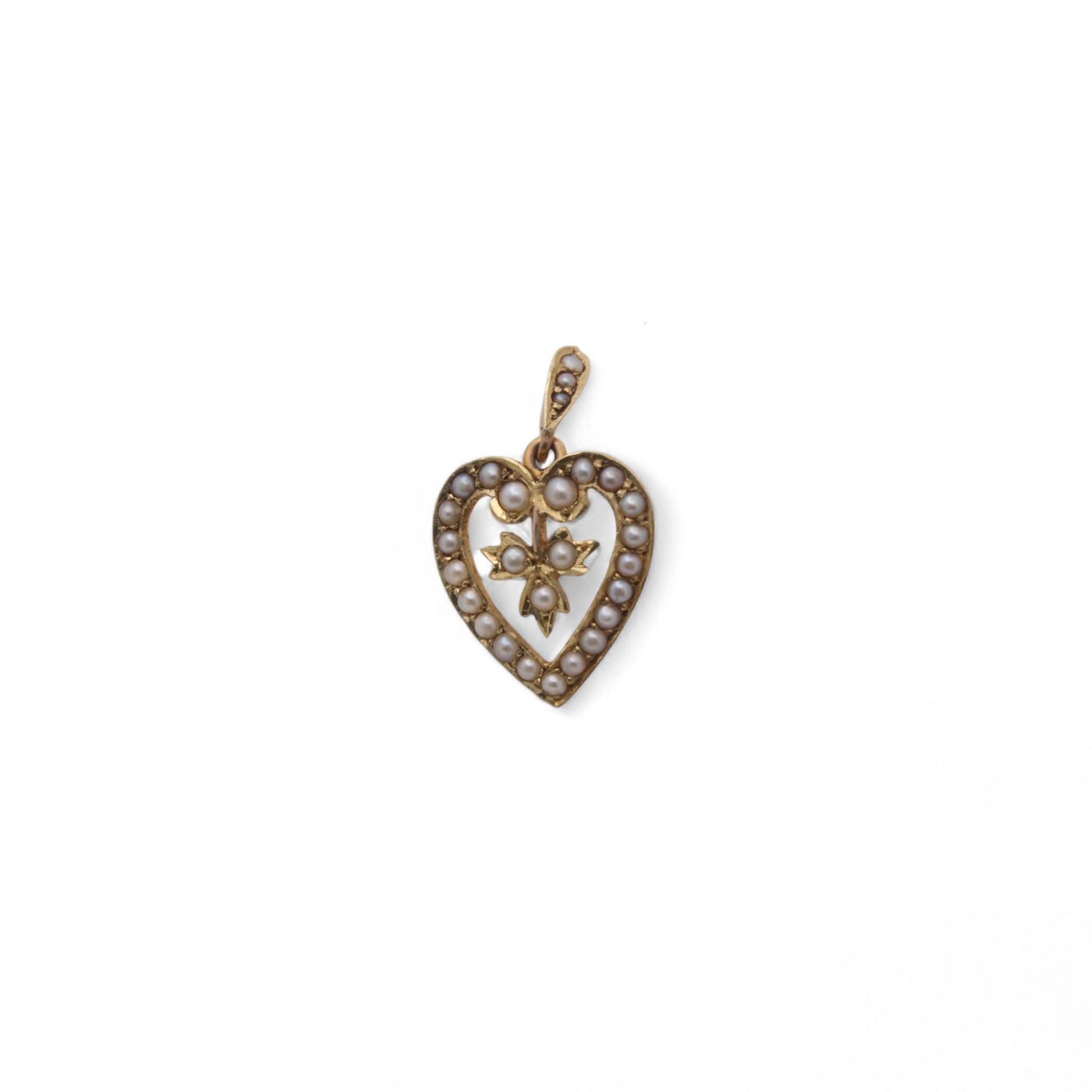 Antique-15ct-Gold-Seed-Pearl-Heart-Pendant-With-Detachable-Brooch