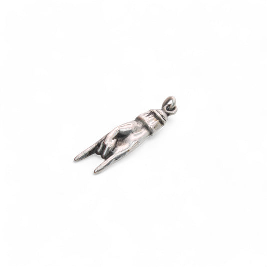 Antique Sterling Silver Cornuto "Sign Of The Horns" Charm