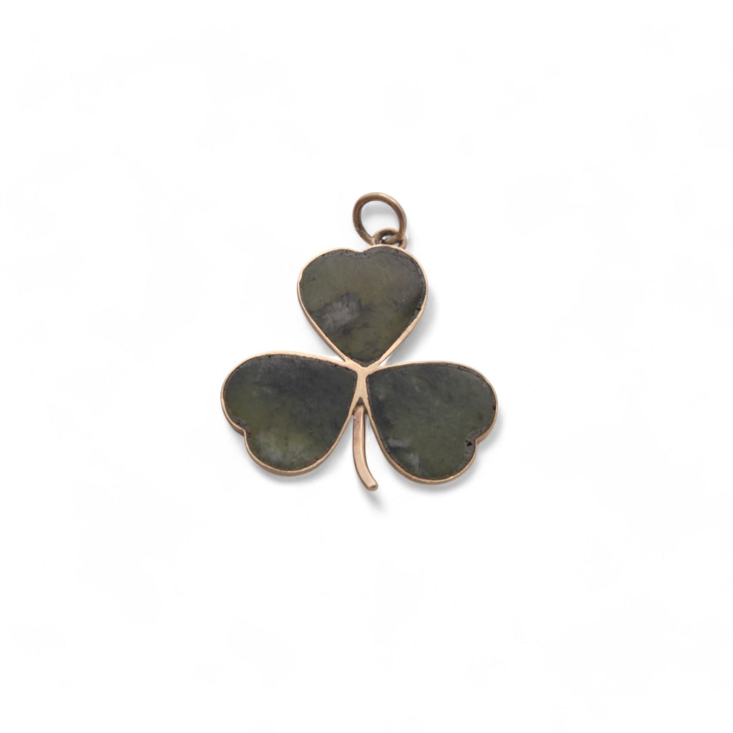Vintage 9ct Gold Connemara Shamrock Pendant, 1966