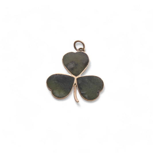 Vintage 9ct Gold Connemara Shamrock Pendant, 1966