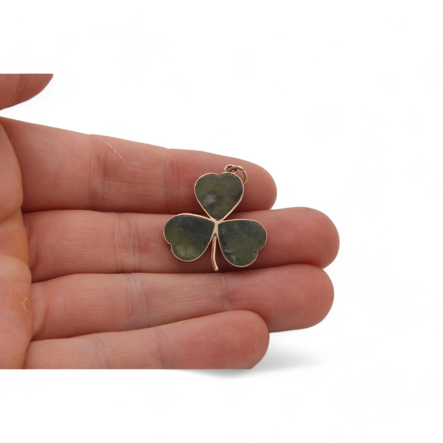 Vintage 9ct Gold Connemara Shamrock Pendant, 1966