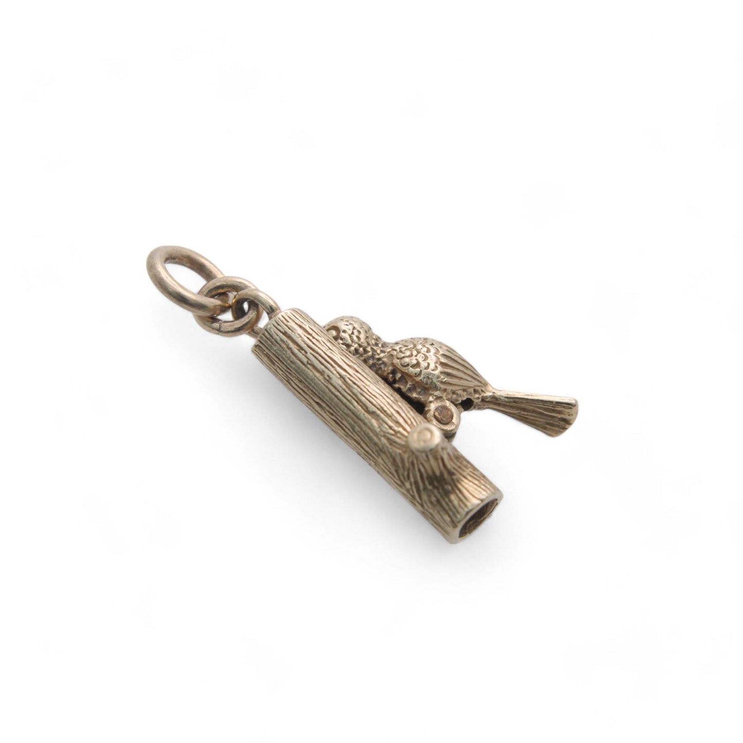 Vintage 9ct Gold Moving Woodpecker Charm