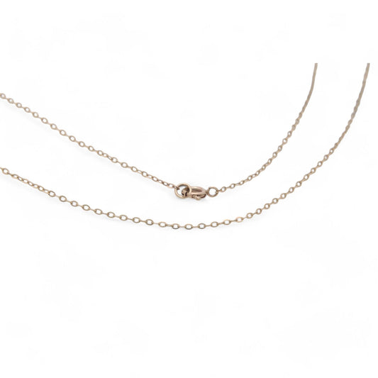 Vintage 9ct Yellow Gold Dainty Rolo Link Necklace