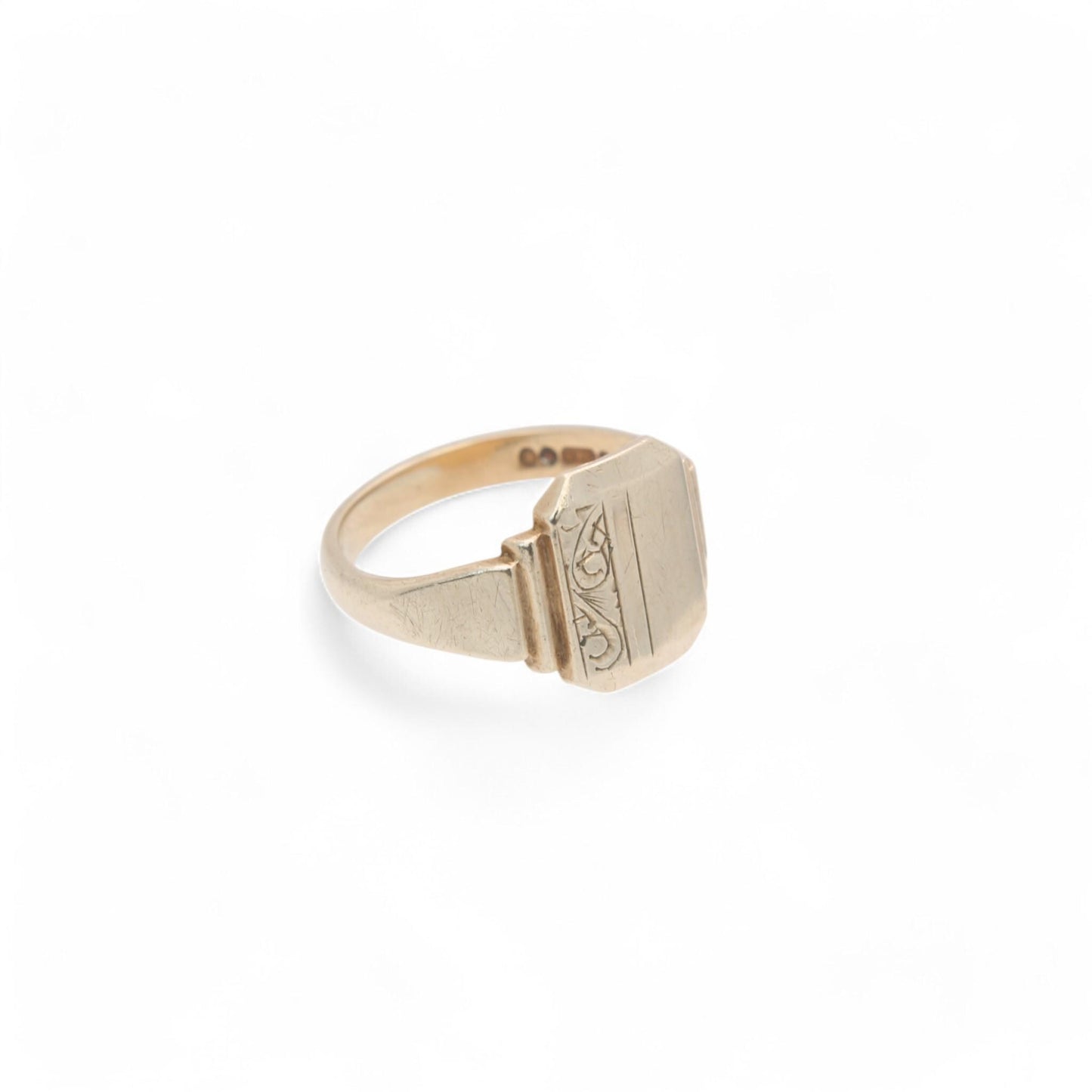 Vintage 9ct Gold Signet Ring, 1967