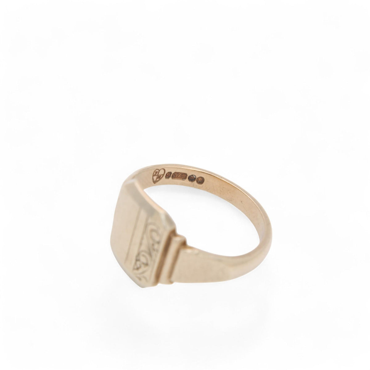 Vintage 9ct Gold Signet Ring, 1967